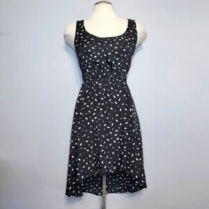 Mimi Chica | Black and White Sleeveless Scoop Neck High Low Dress Women's Small